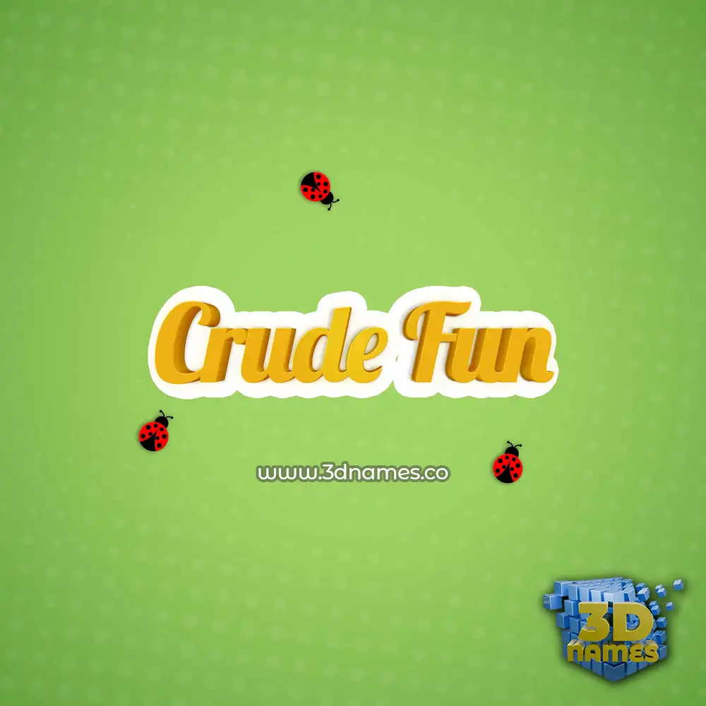 crude fun in Ladybugs style - 3D name wallpaper