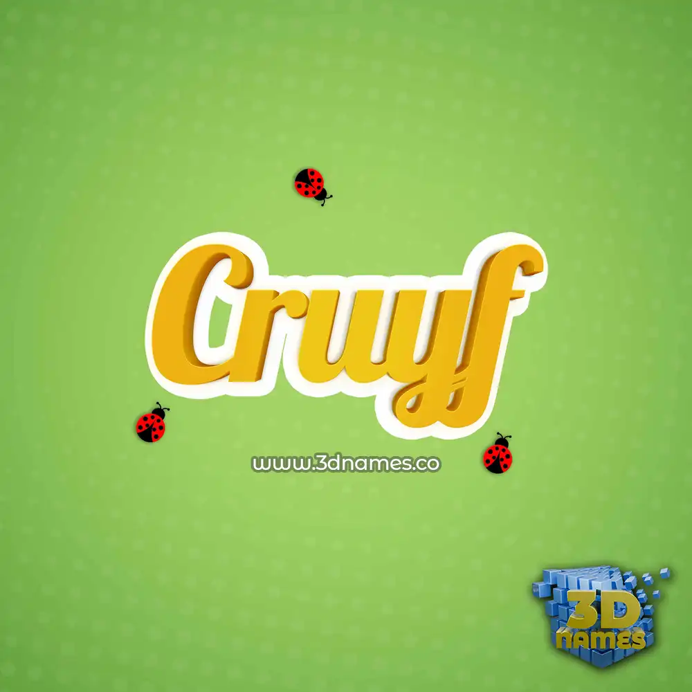 cruyf in Ladybugs style - 3D name wallpaper