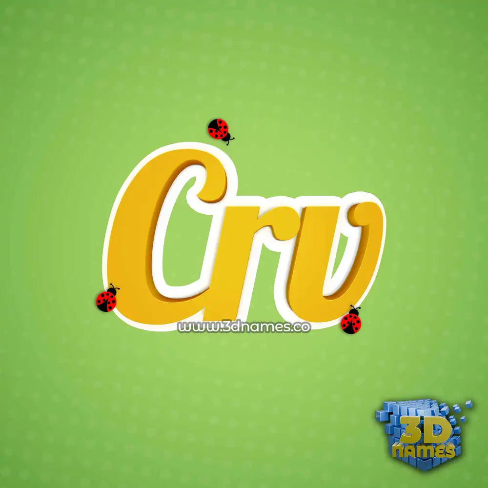 crv in Ladybugs style - 3D name wallpaper