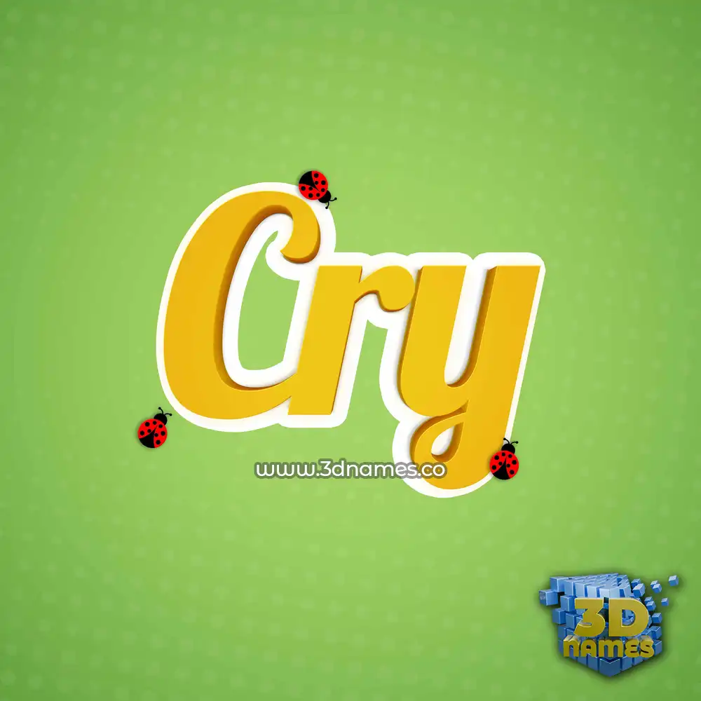 cry in Ladybugs style - 3D name wallpaper