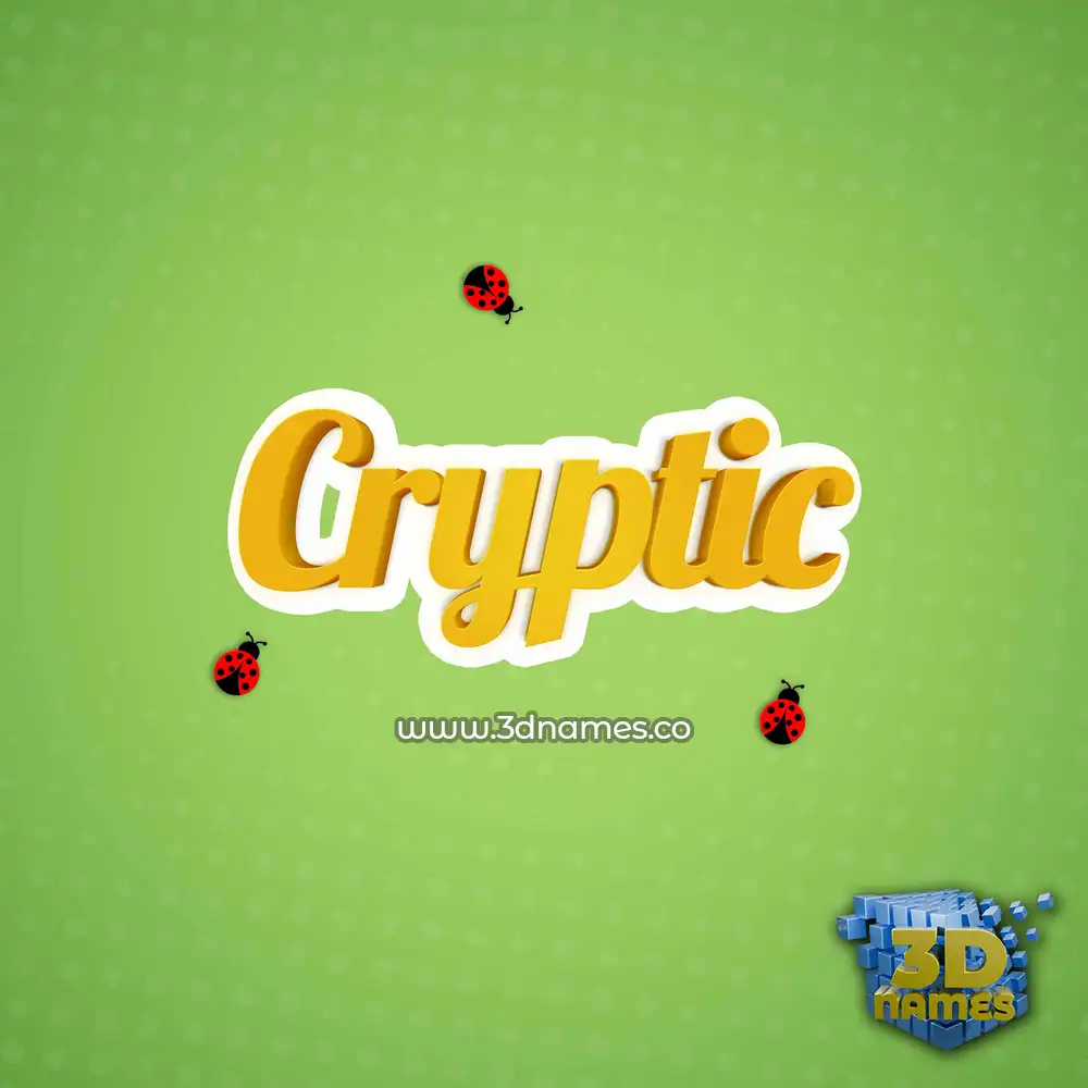 cryptic in Ladybugs style - 3D name wallpaper