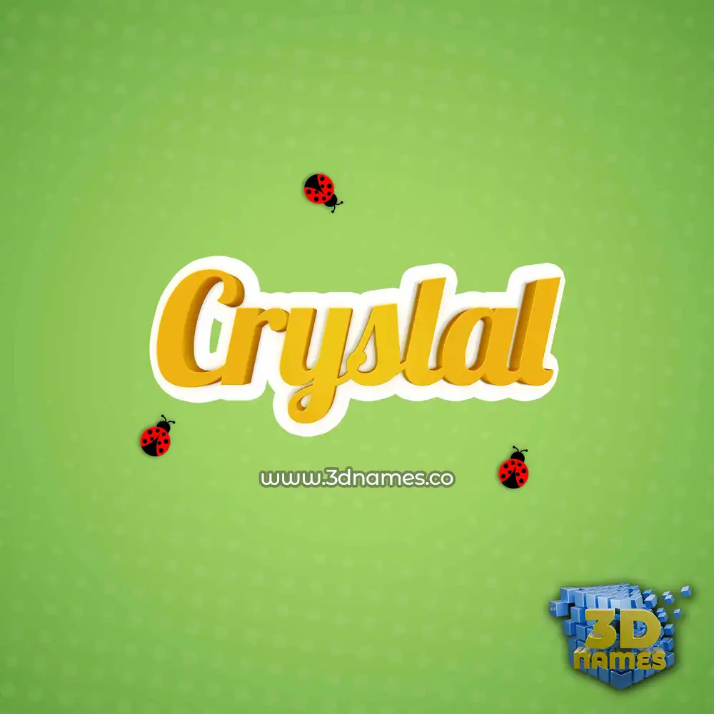cryslal in Ladybugs style - 3D name wallpaper