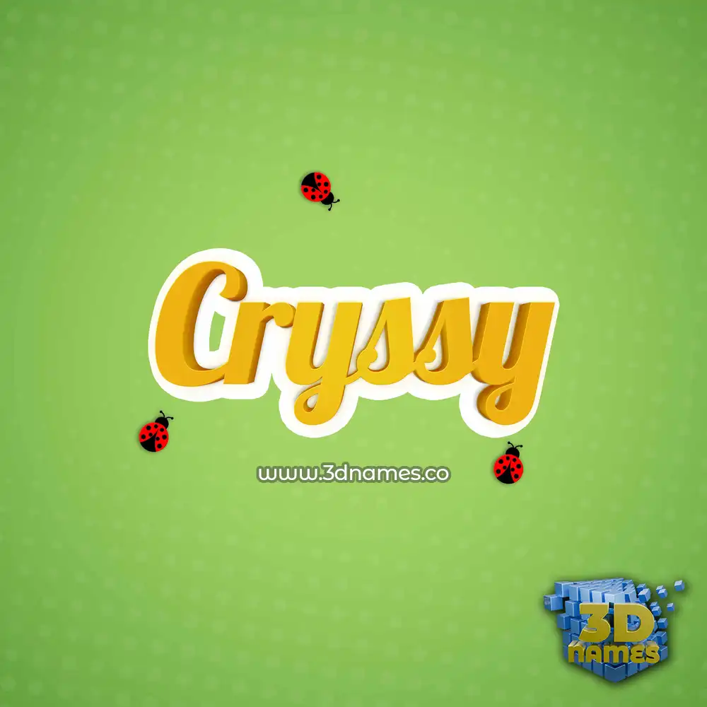 cryssy in Ladybugs style - 3D name wallpaper