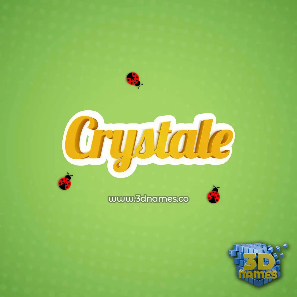 crystale in Ladybugs style - 3D name wallpaper