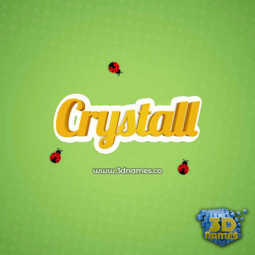 crystall in Ladybugs style - 3D name wallpaper
