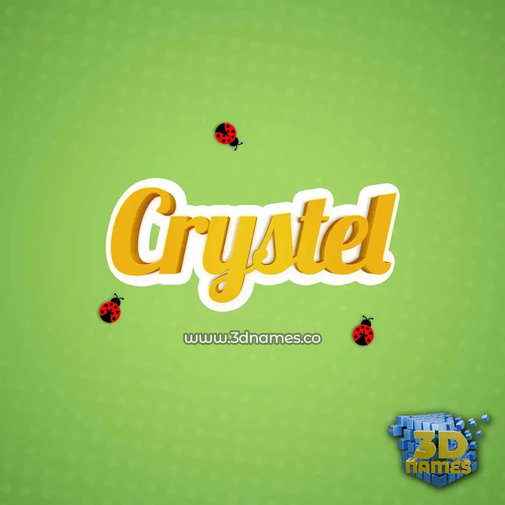 crystel in Ladybugs style - 3D name wallpaper