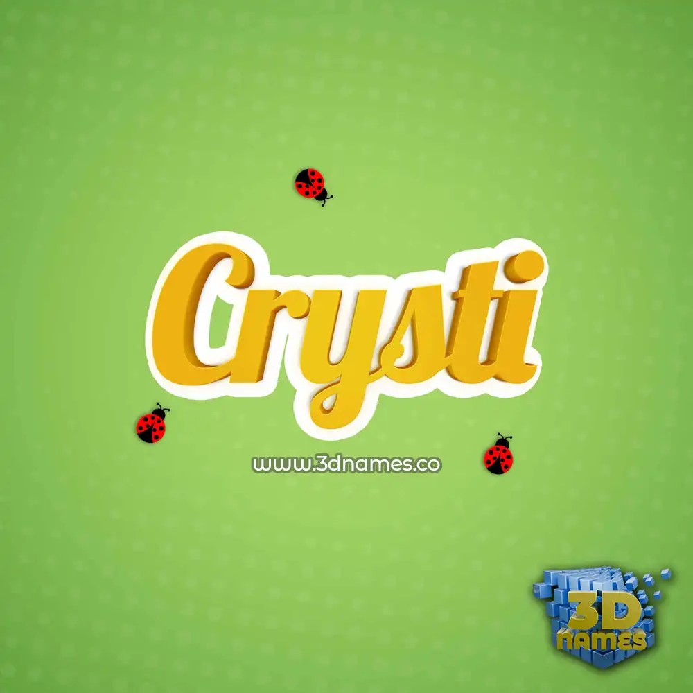 crysti in Ladybugs style - 3D name wallpaper
