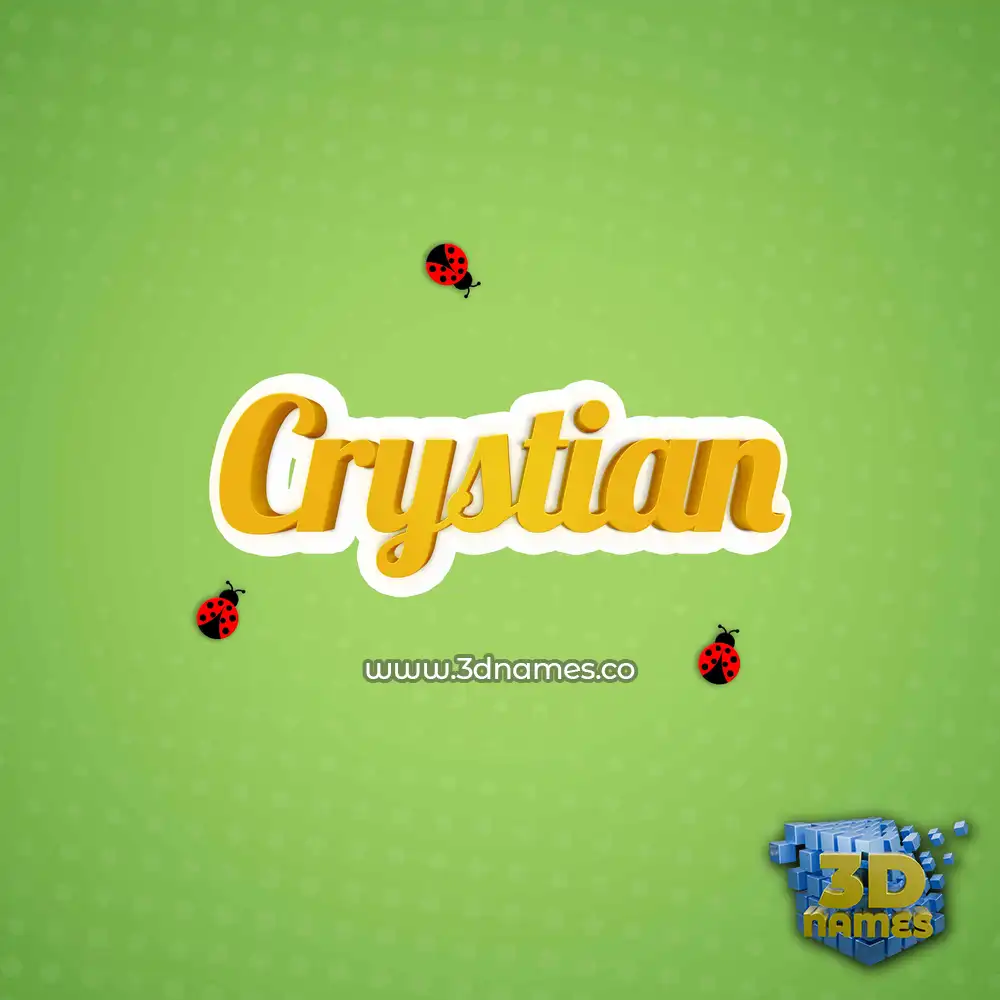 crystian in Ladybugs style - 3D name wallpaper