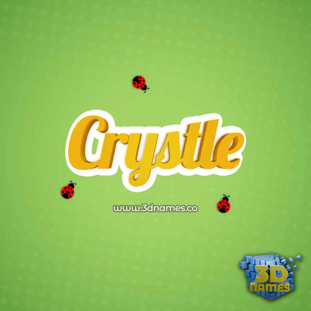 crystle in Ladybugs style - 3D name wallpaper