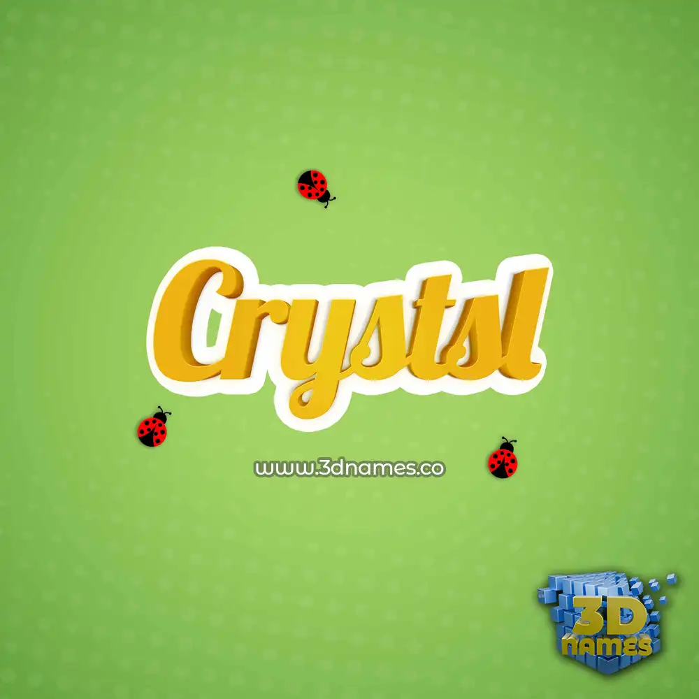 crystsl in Ladybugs style - 3D name wallpaper