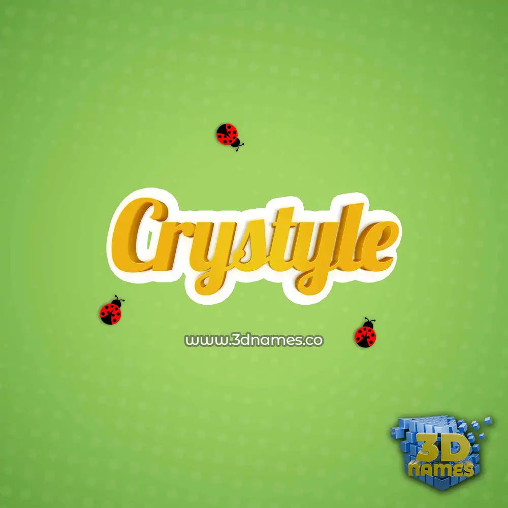 crystyle in Ladybugs style - 3D name wallpaper