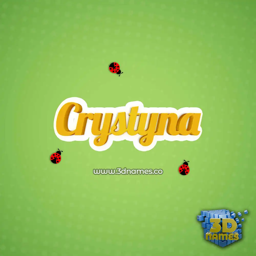 crystyna in Ladybugs style - 3D name wallpaper