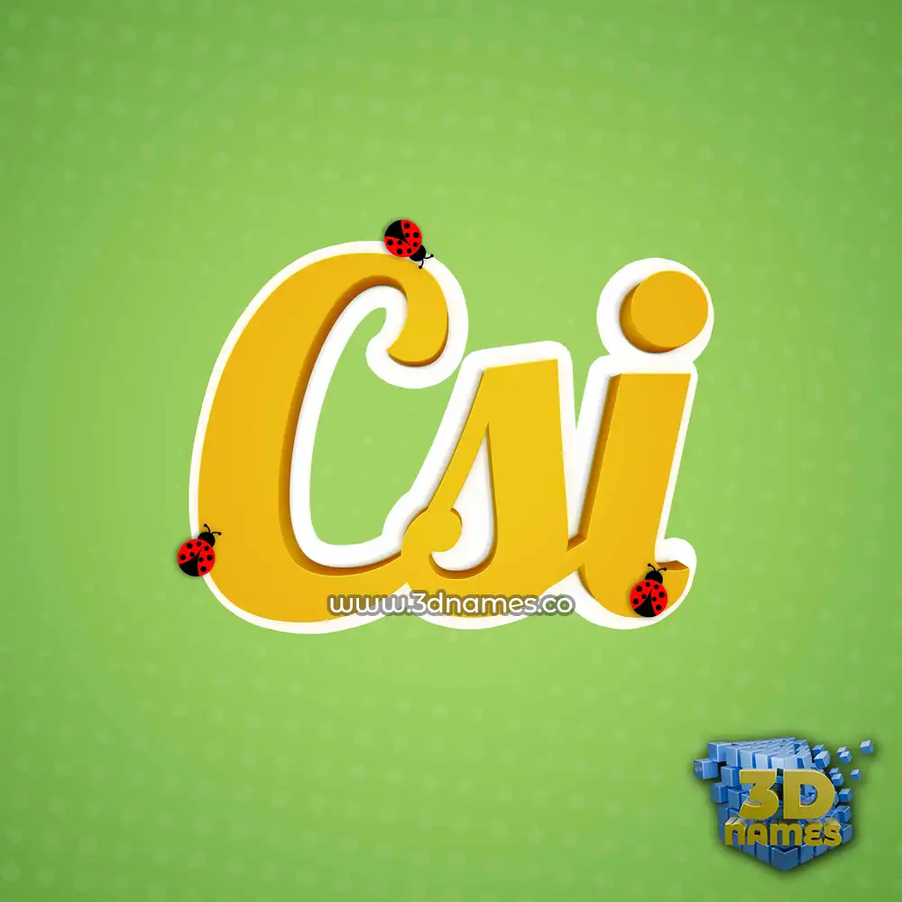 csi in Ladybugs style - 3D name wallpaper