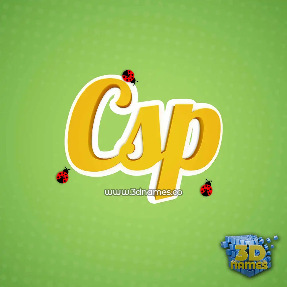 csp in Ladybugs style - 3D name wallpaper