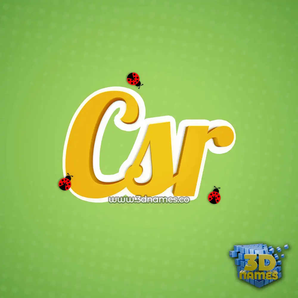 csr in Ladybugs style - 3D name wallpaper