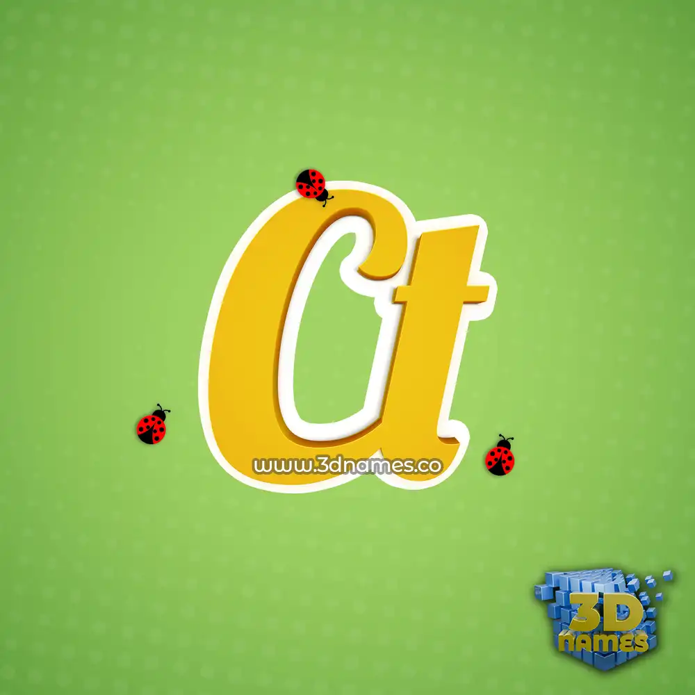 ct in Ladybugs style - 3D name wallpaper