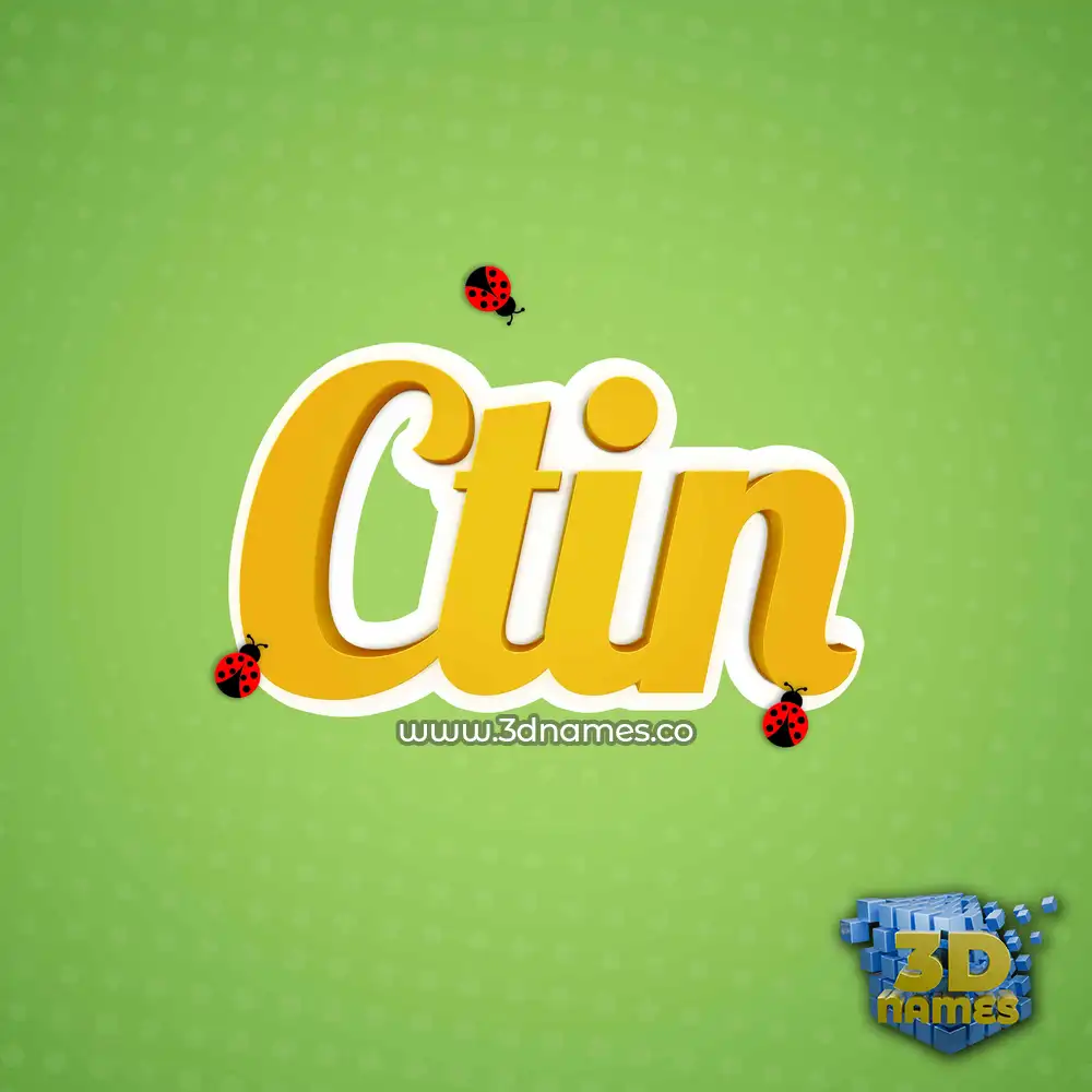 ctin in Ladybugs style - 3D name wallpaper
