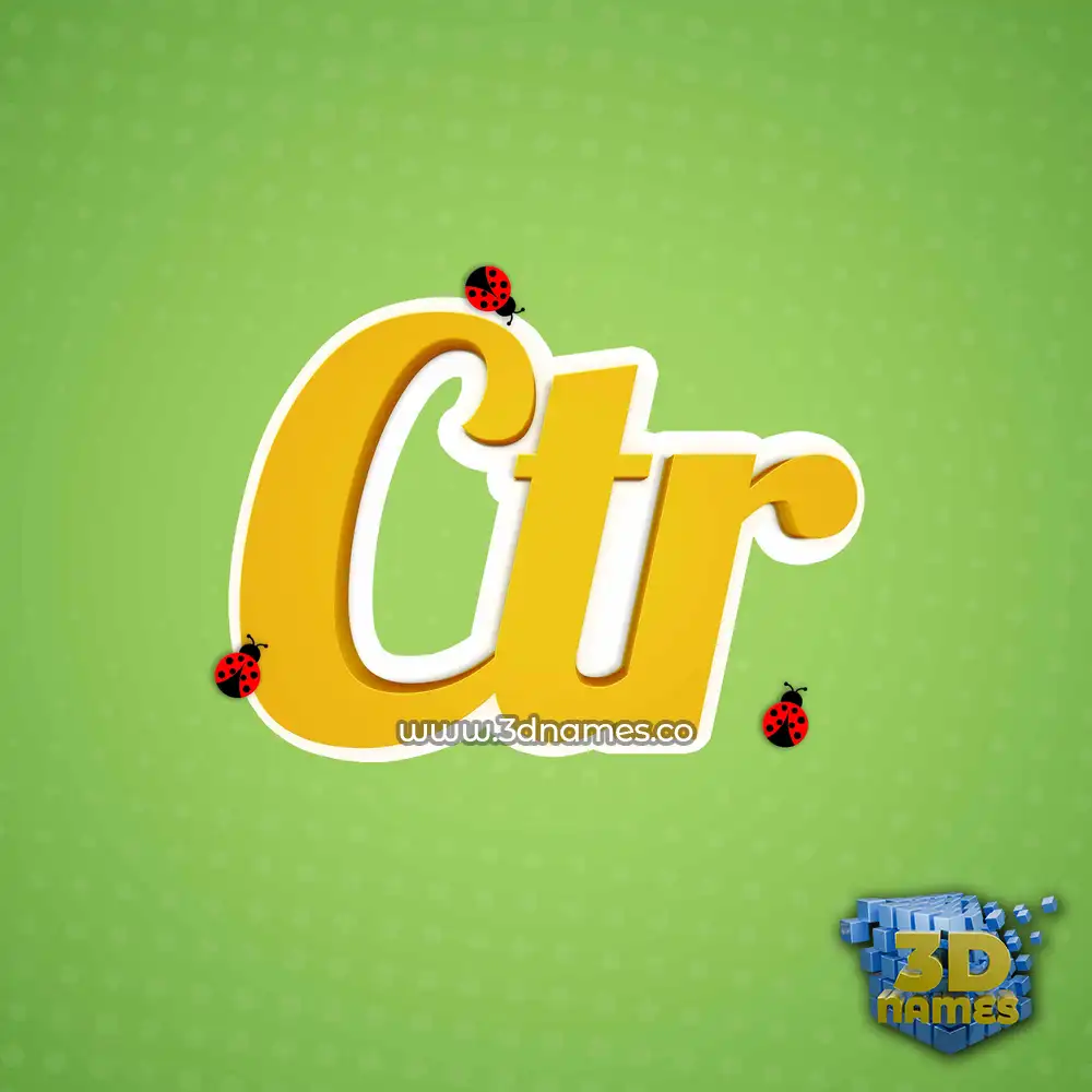 ctr in Ladybugs style - 3D name wallpaper