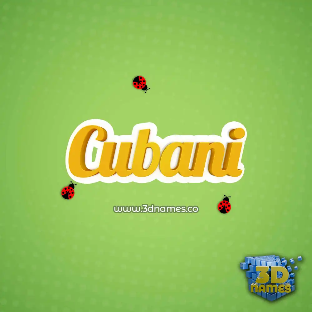 cubani in Ladybugs style - 3D name wallpaper