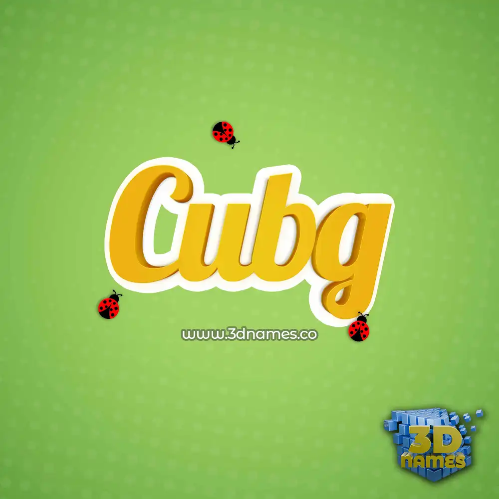 cubg in Ladybugs style - 3D name wallpaper