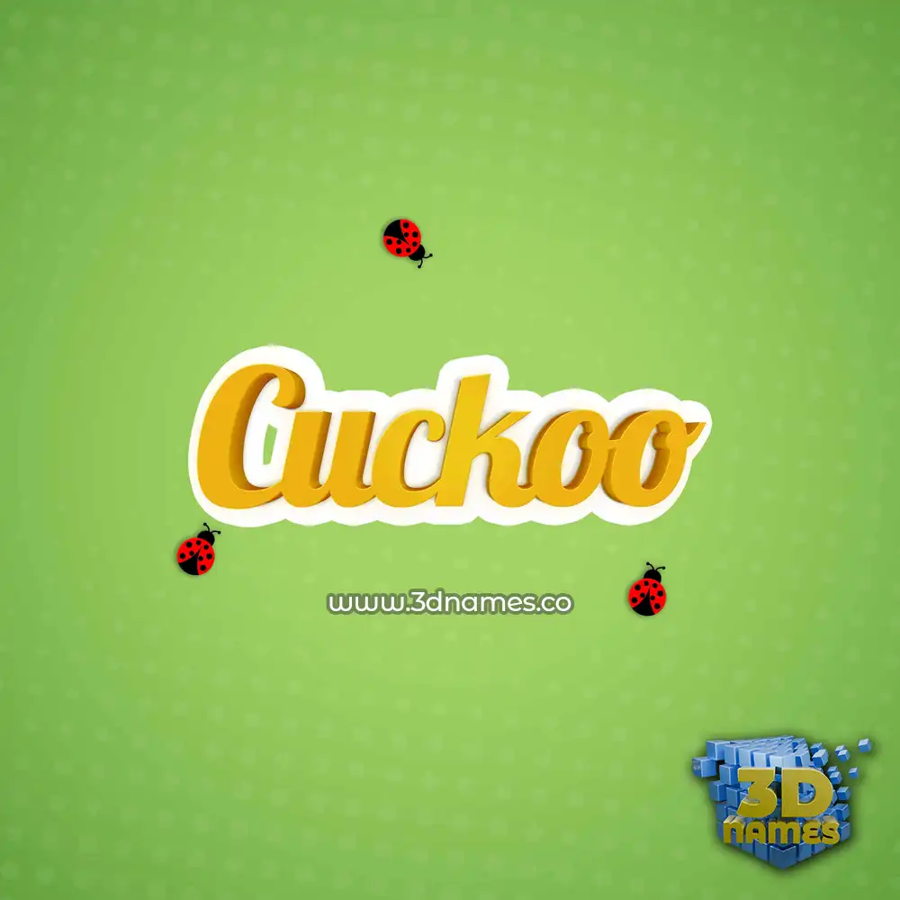 cuckoo in Ladybugs style - 3D name wallpaper