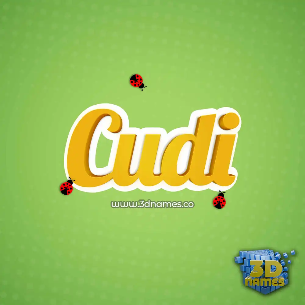 cudi in Ladybugs style - 3D name wallpaper