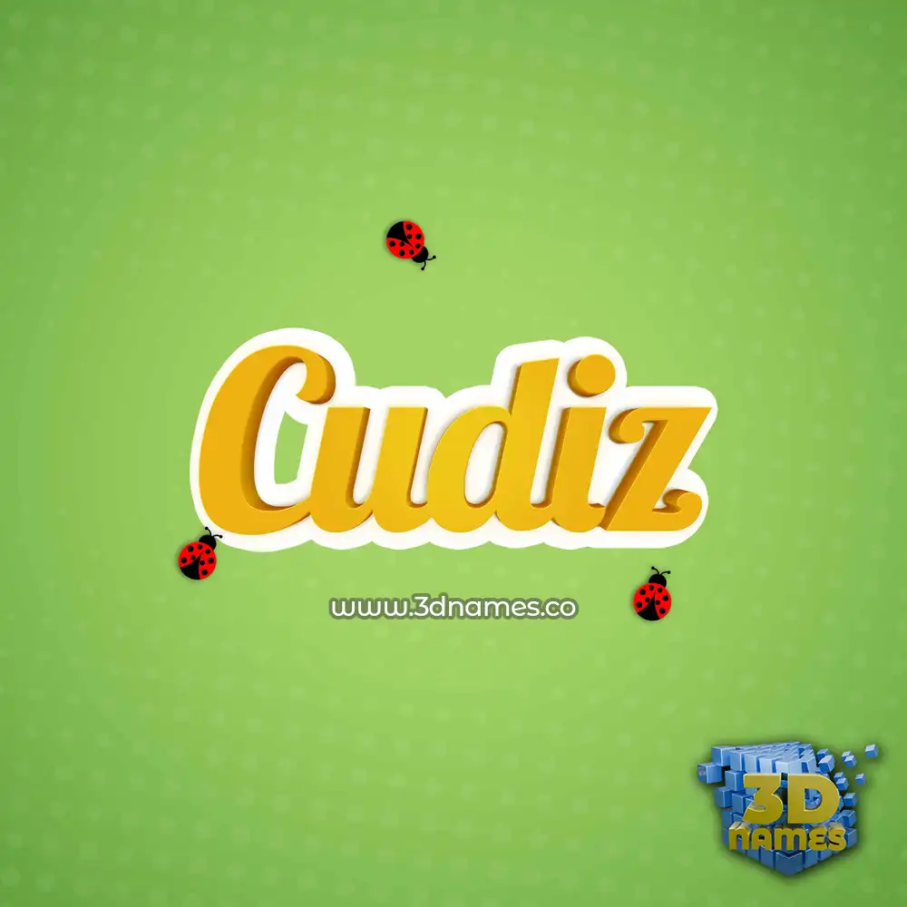 cudiz in Ladybugs style - 3D name wallpaper