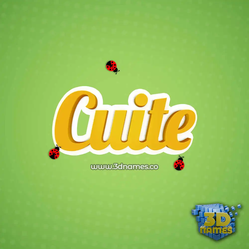 cuite in Ladybugs style - 3D name wallpaper