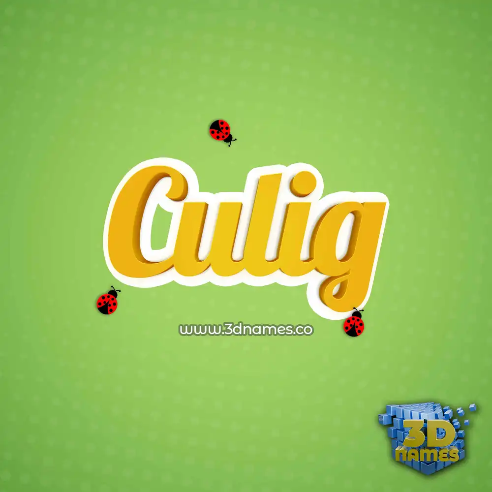 culig in Ladybugs style - 3D name wallpaper