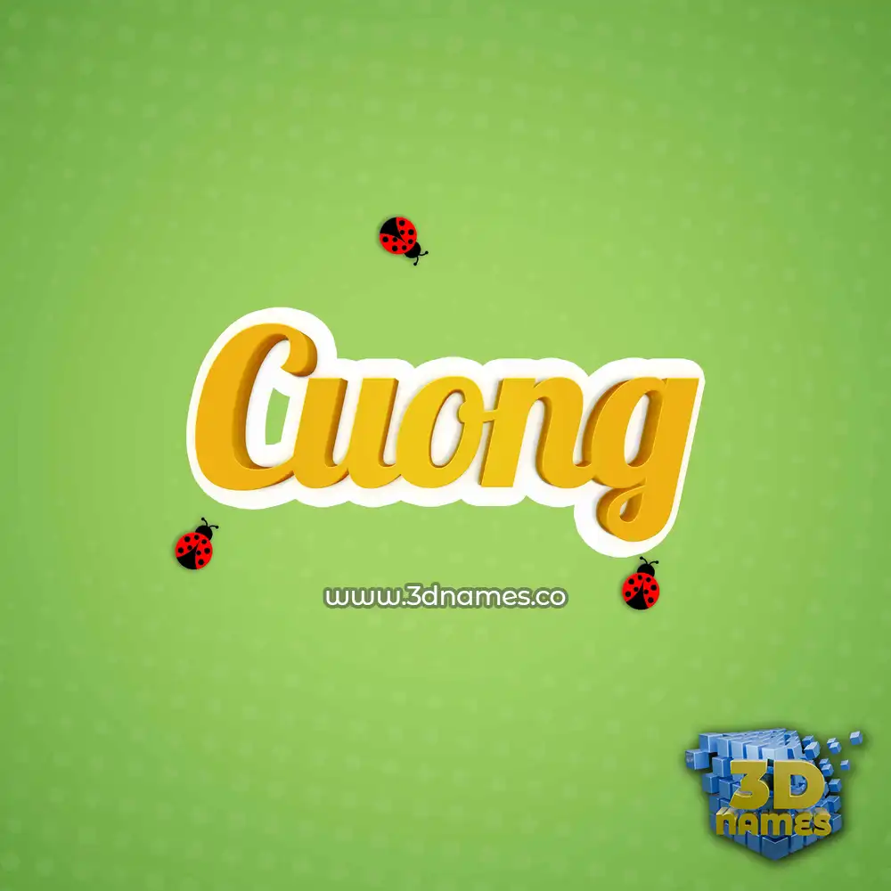 cuong in Ladybugs style - 3D name wallpaper