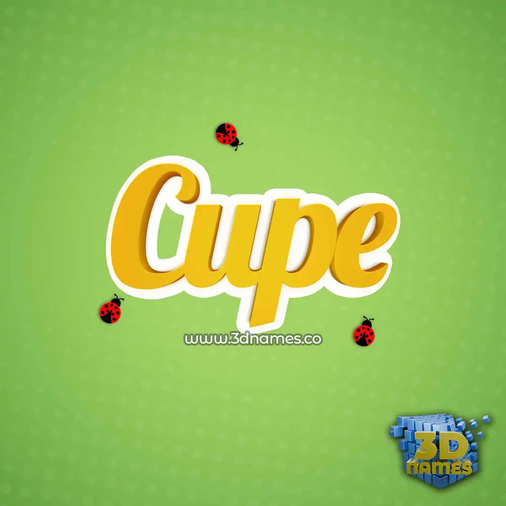 cupe in Ladybugs style - 3D name wallpaper