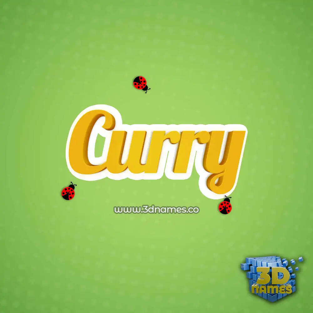 curry in Ladybugs style - 3D name wallpaper