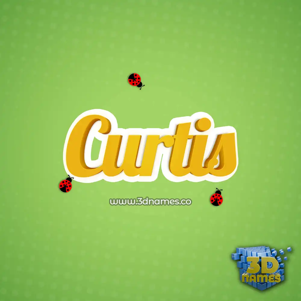 curtis in Ladybugs style - 3D name wallpaper