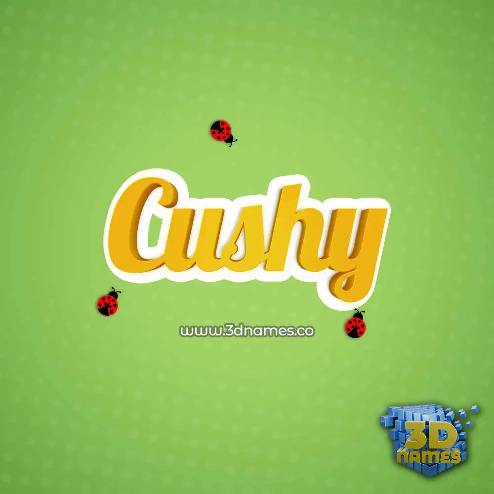 cushy in Ladybugs style - 3D name wallpaper