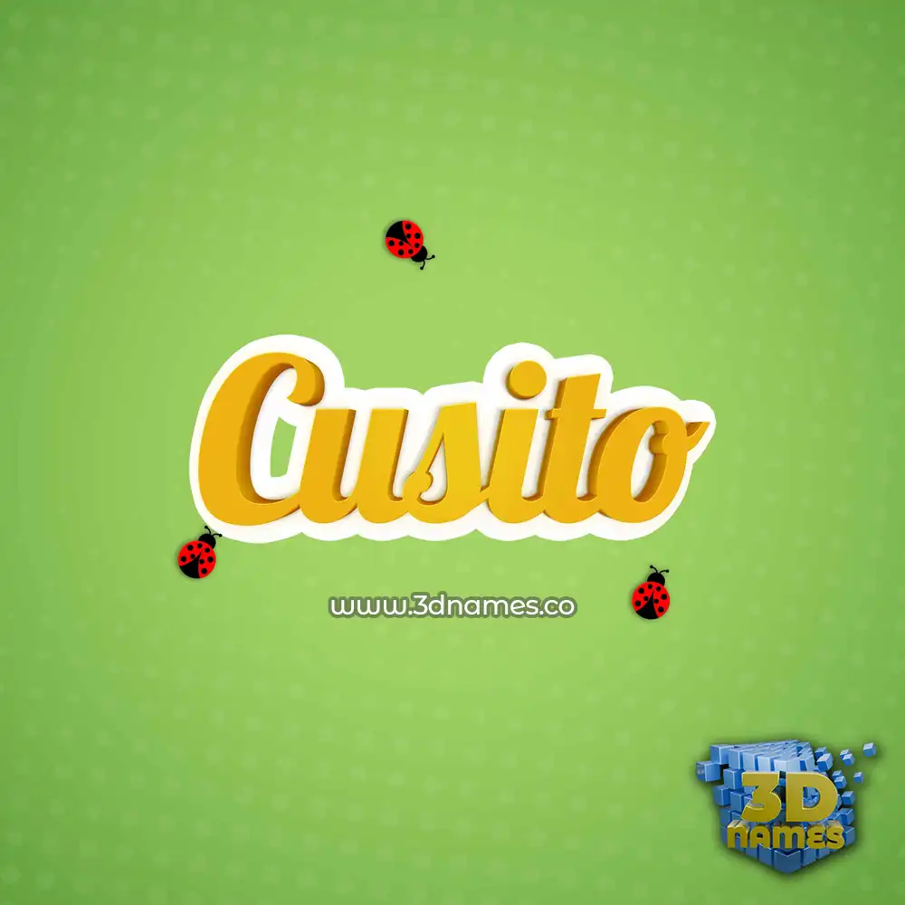 cusito in Ladybugs style - 3D name wallpaper