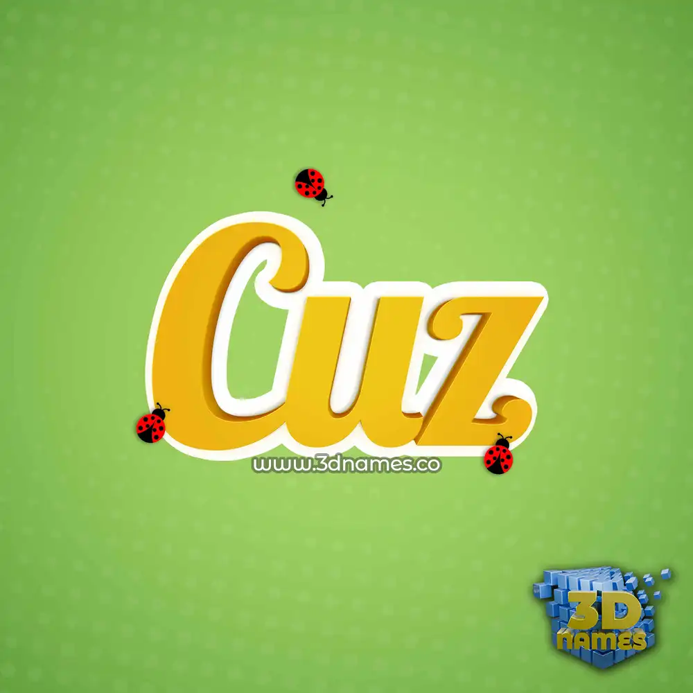 cuz in Ladybugs style - 3D name wallpaper