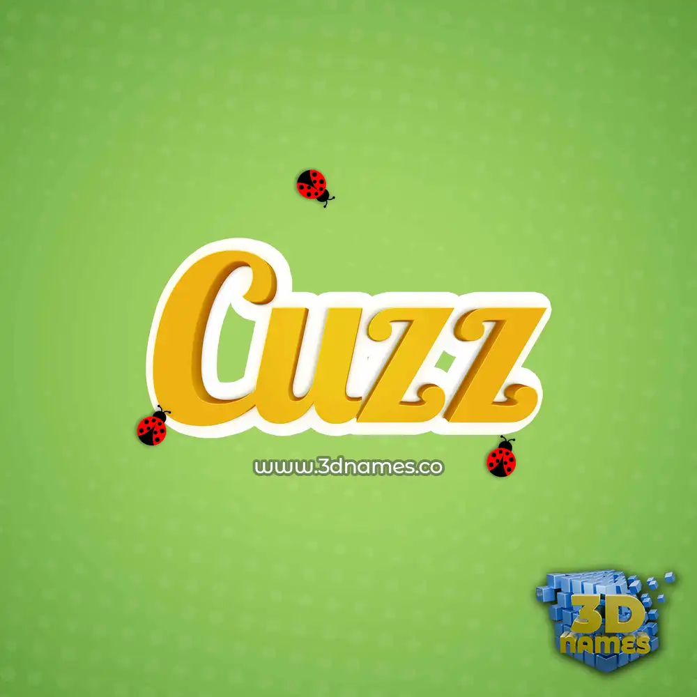 cuzz in Ladybugs style - 3D name wallpaper