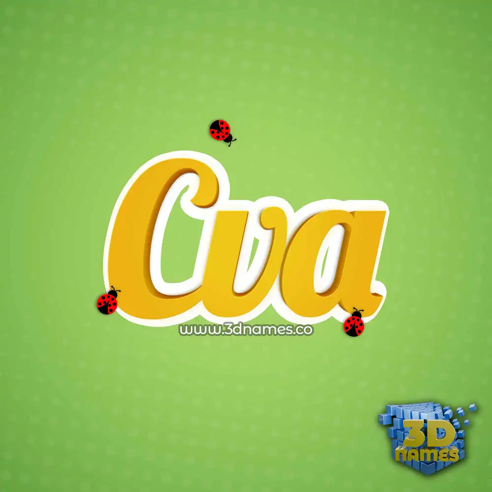 cva in Ladybugs style - 3D name wallpaper
