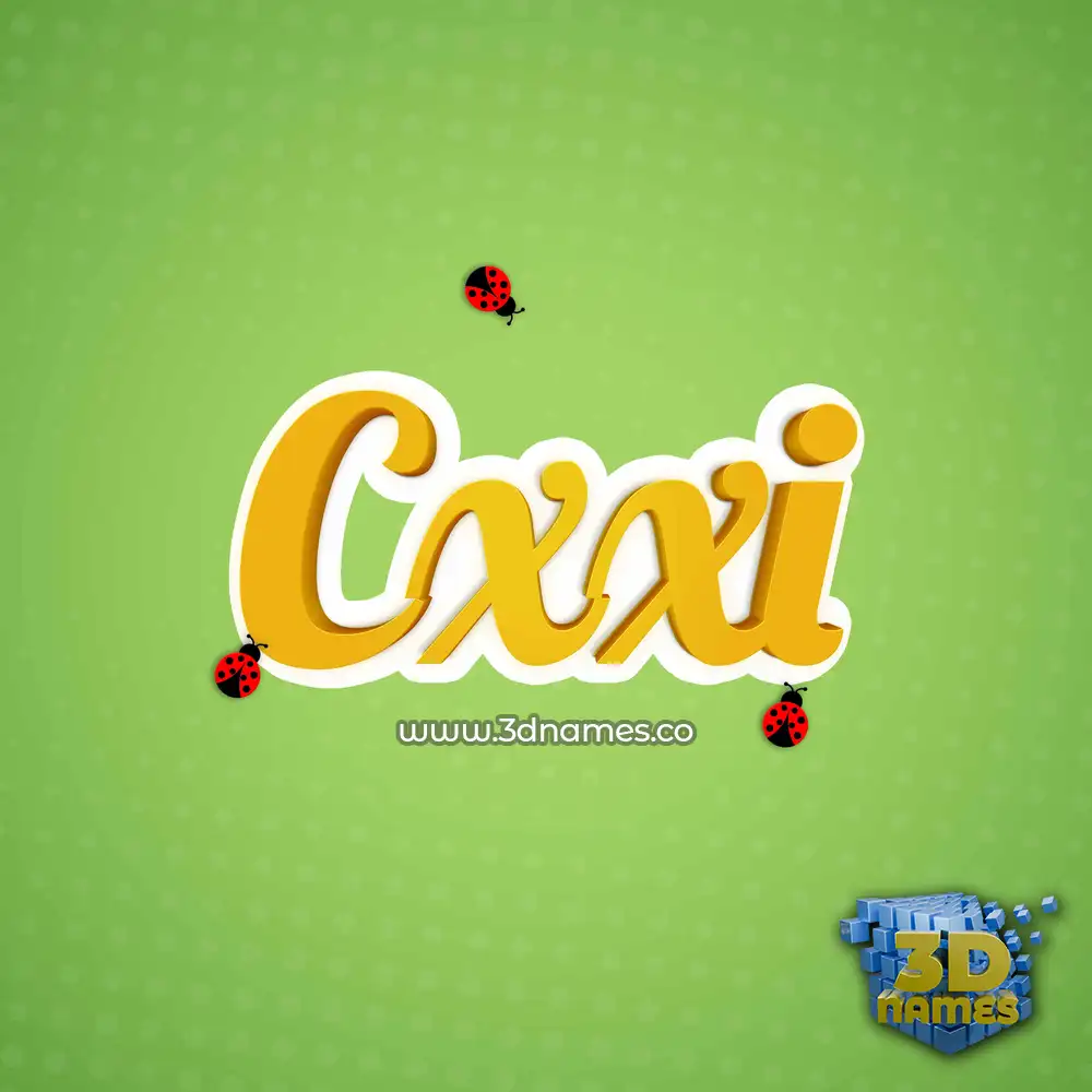 cxxi in Ladybugs style - 3D name wallpaper