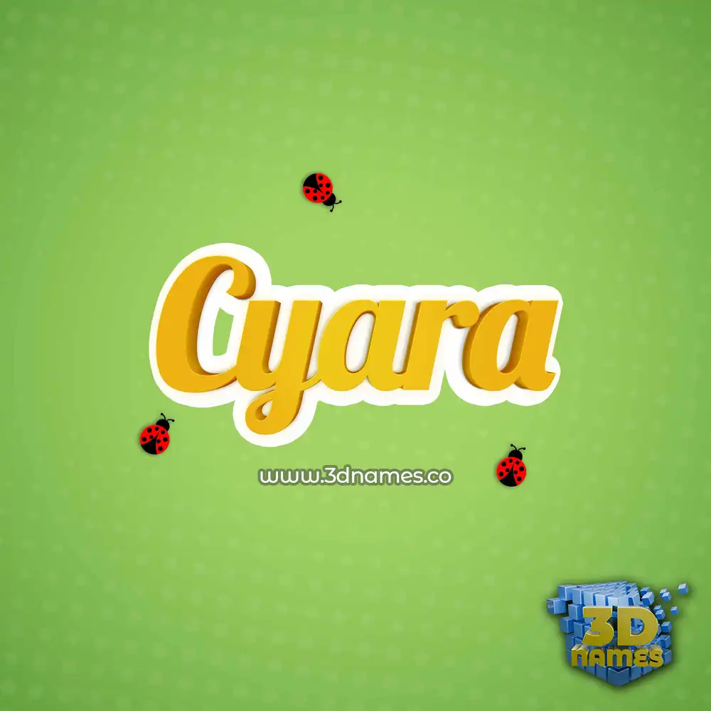 cyara in Ladybugs style - 3D name wallpaper