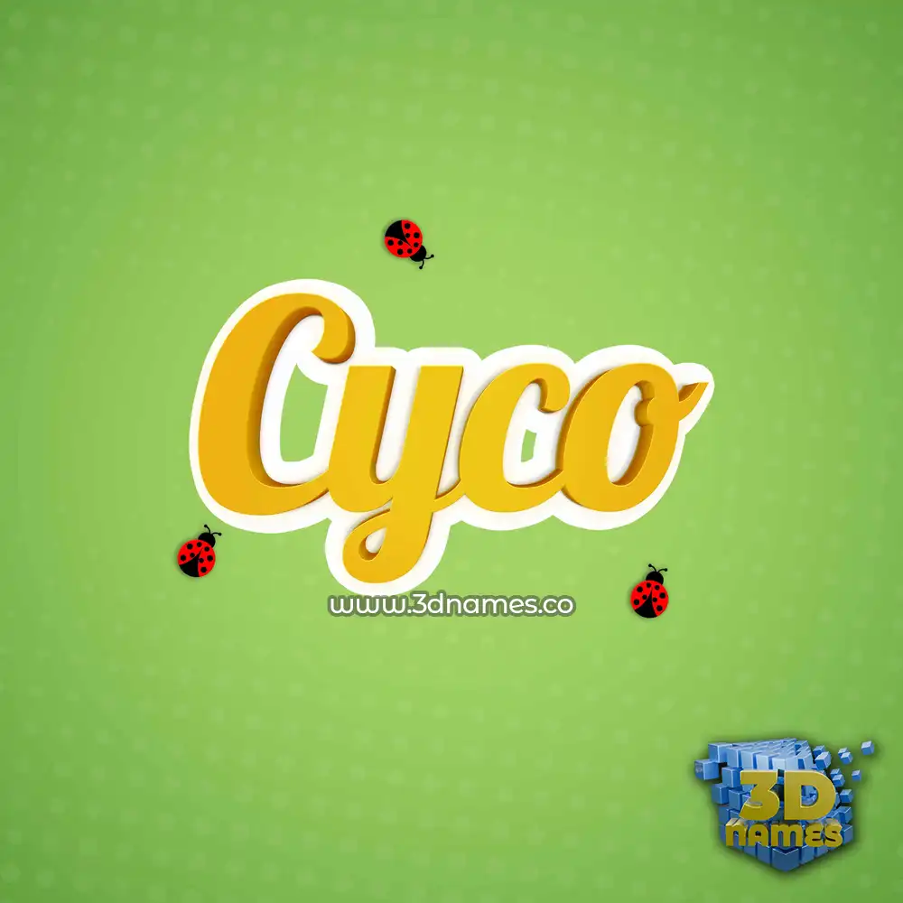 cyco in Ladybugs style - 3D name wallpaper
