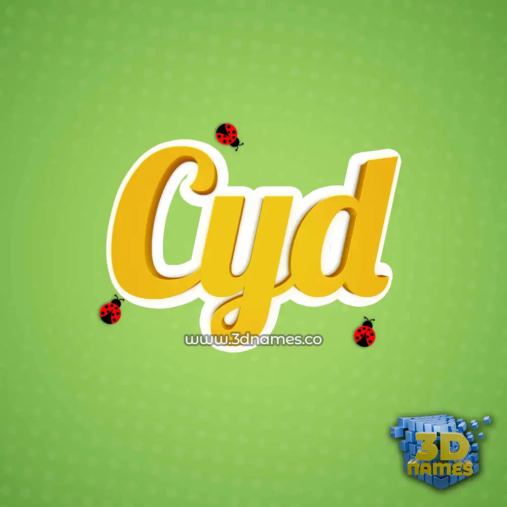 cyd in Ladybugs style - 3D name wallpaper