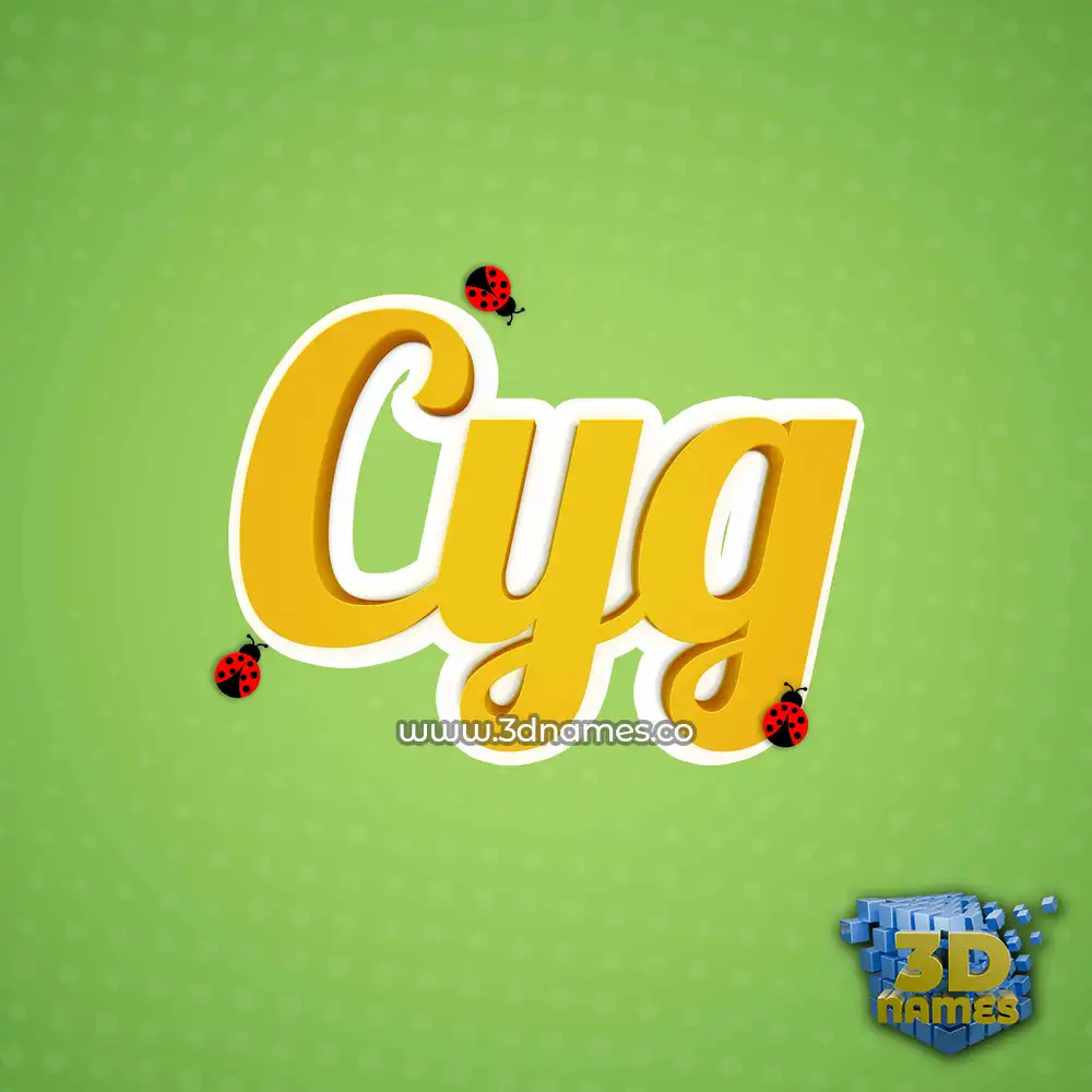 cyg in Ladybugs style - 3D name wallpaper