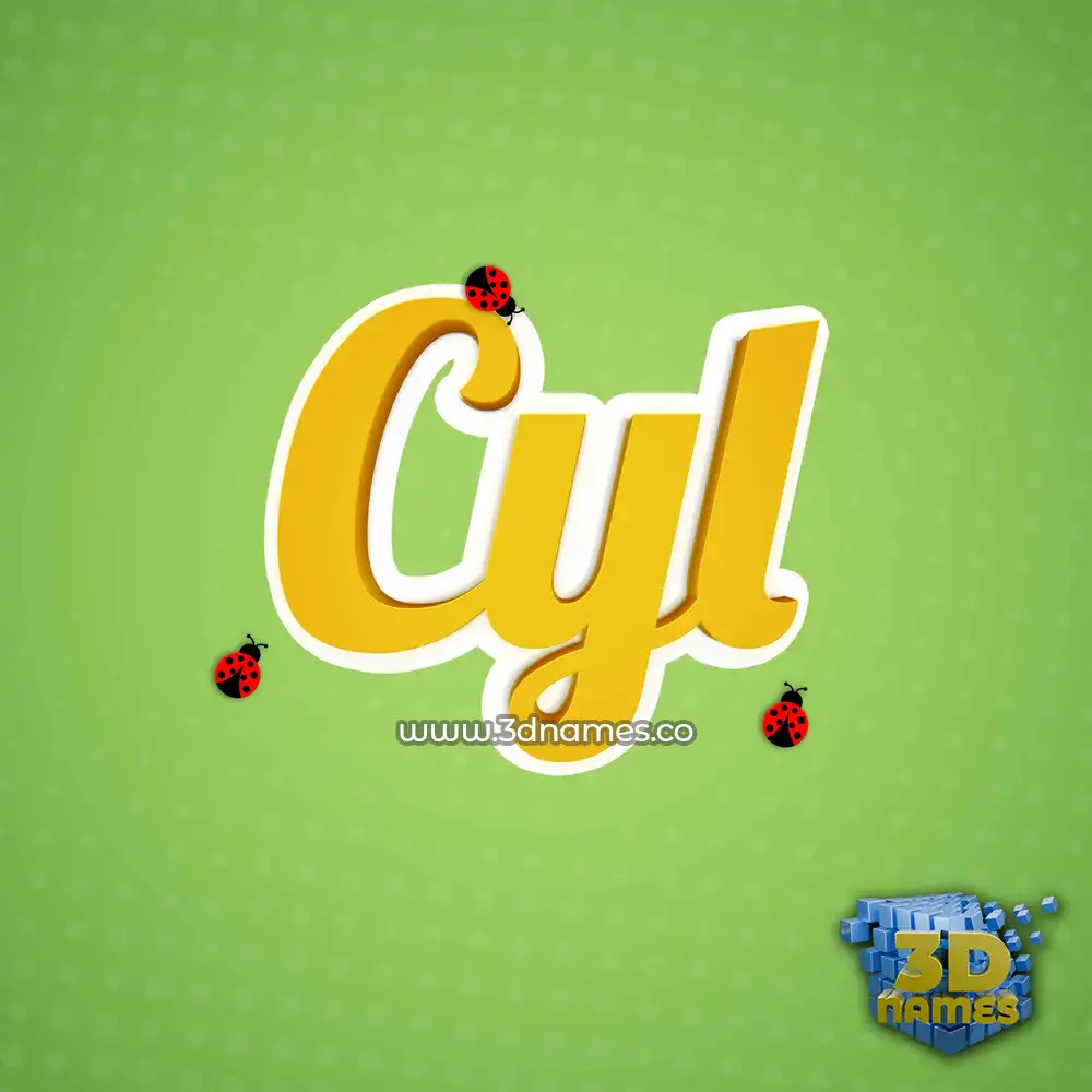 cyl in Ladybugs style - 3D name wallpaper