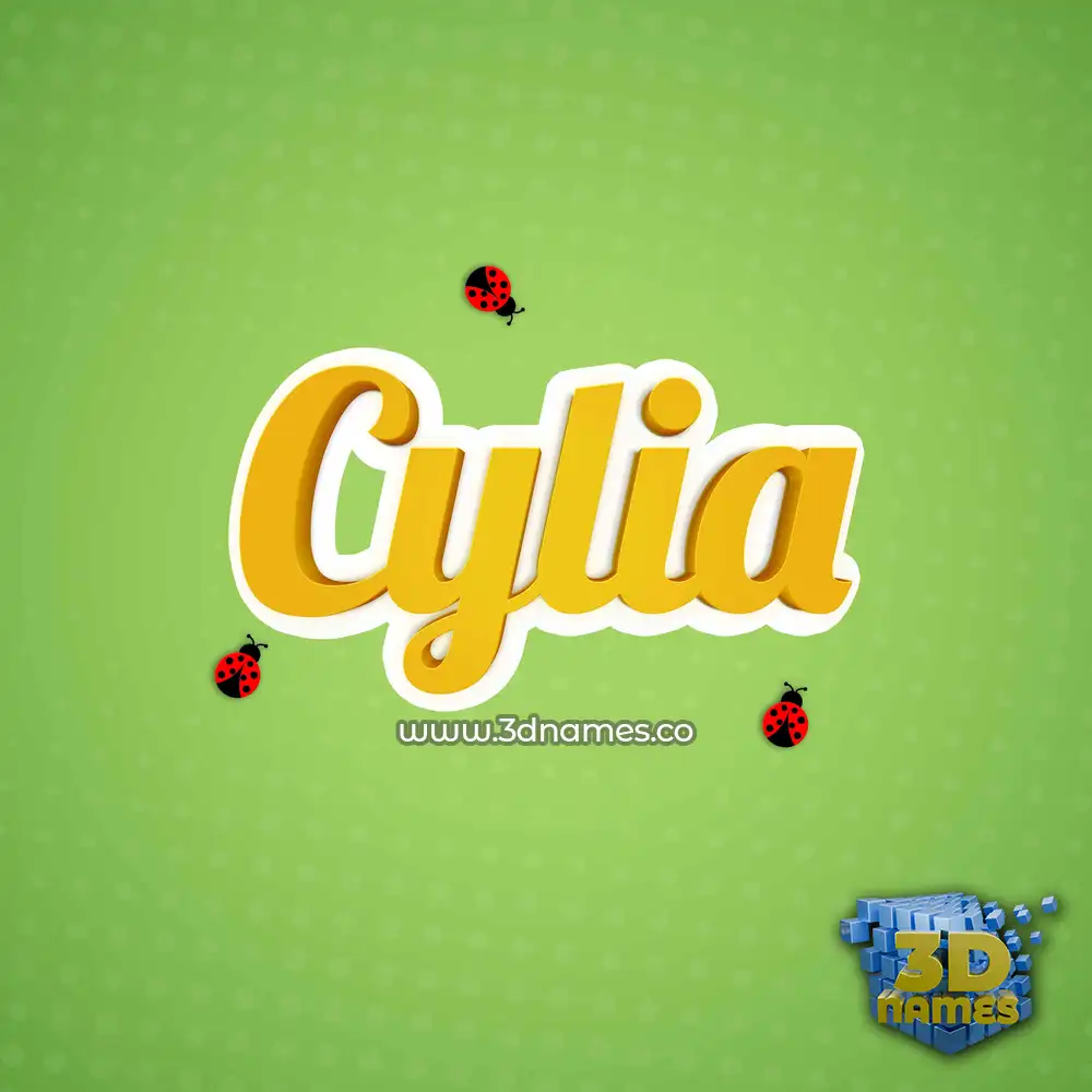 cylia in Ladybugs style - 3D name wallpaper