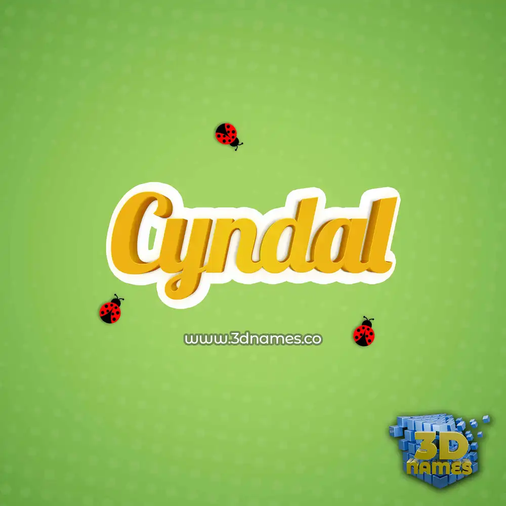 cyndal in Ladybugs style - 3D name wallpaper