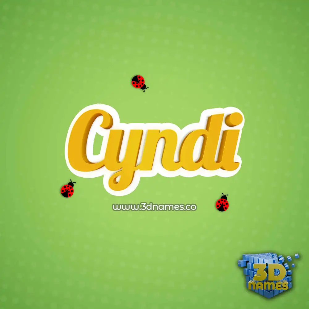 cyndi in Ladybugs style - 3D name wallpaper