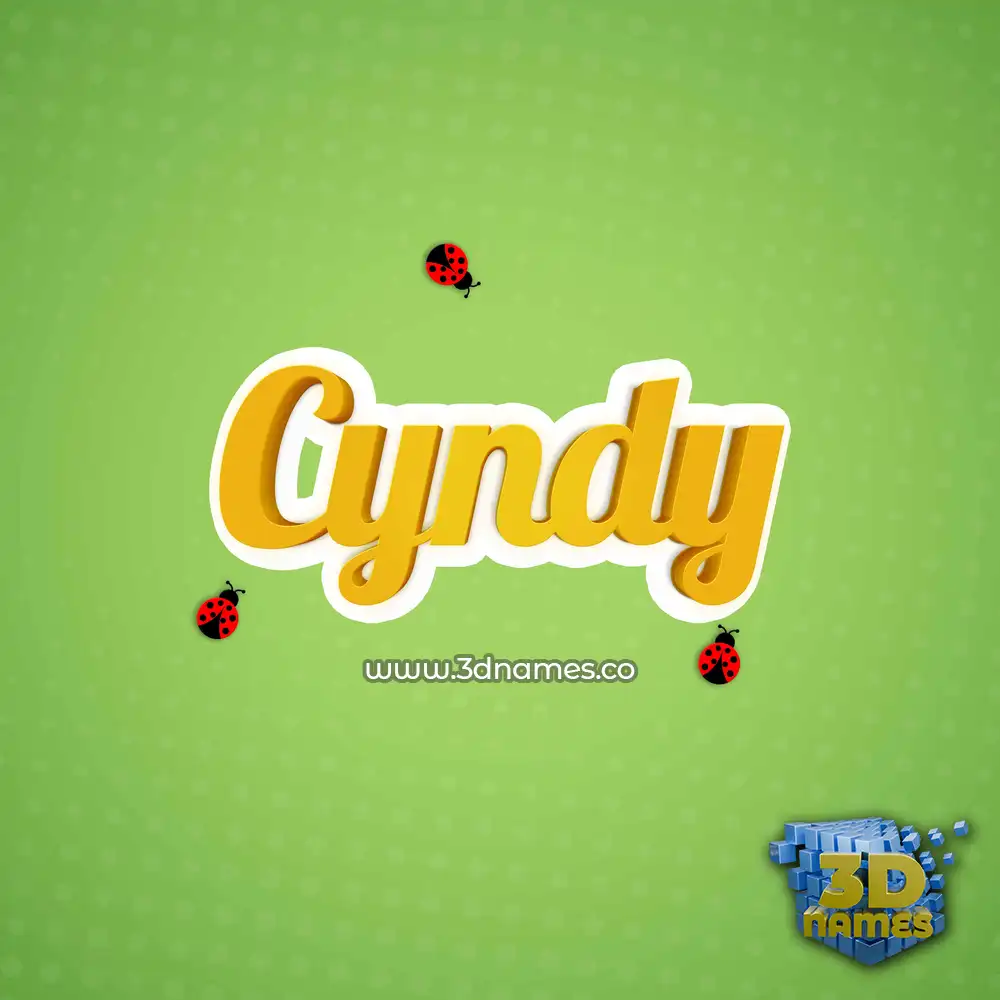cyndy in Ladybugs style - 3D name wallpaper