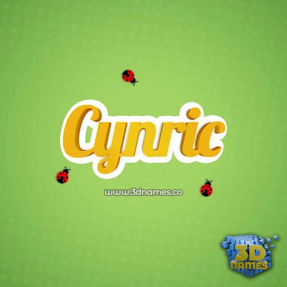 cynric in Ladybugs style - 3D name wallpaper