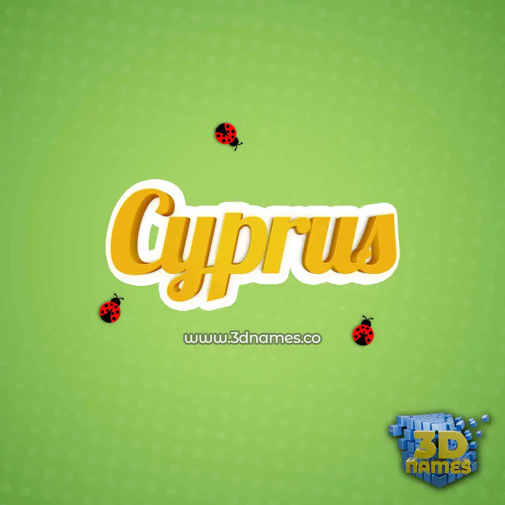 cyprus in Ladybugs style - 3D name wallpaper